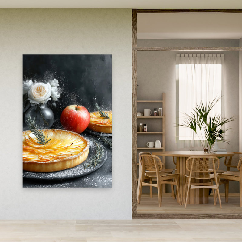 «Elegant Apple Still Life Elegant Rustic Abstract Rose Autumn Fruit», art mural, 60" H x 40" W