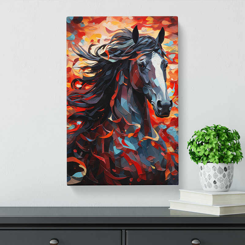 Shire Horse Orphism - Wrapped Canvas, 60cm H x 40cm W x 3cm D