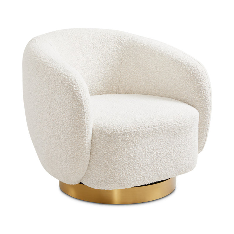 Caitlin Upholstered Swivel Barrel Chair