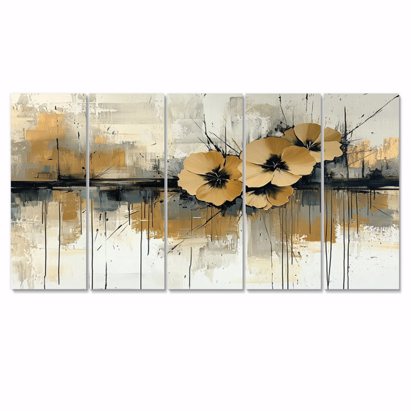 Minimalisme, désert, fleur des œillets II - œillets, art mural traditionnel, 5, H 32 po x l 80 po