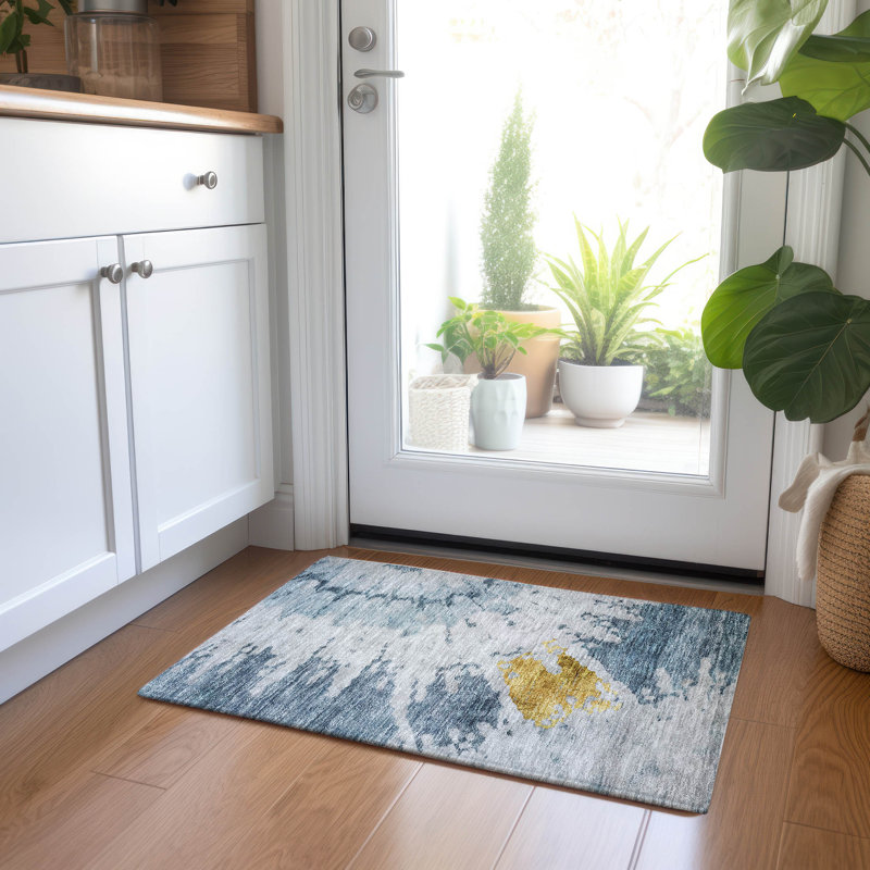 Tapis d'intérieur / extérieur antidérapant Melania, Rectangle 1 pi 8 po x 2 pi 6 po