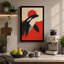 Whales Under Red Sun Mid-Century - Wrapped Canvas-1936276667-1936276653