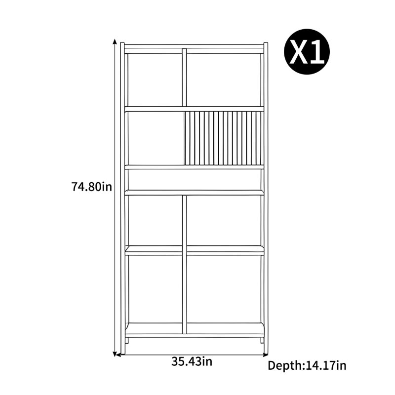 Chinese style large capacity storage bookcase