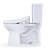 TOTO® Drake® WASHLET®+ Two-Piece Elongated 1.28 GPF Universal Height TORNADO FLUSH® Toilet with S2 Bidet Seat, Cotton White