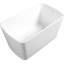 Baignoire de trempage autoportante en acrylique de 49 po, bain de trempage japonais de forme carrée, trop-plein chromé et drain rapide, blanc brillant GF-24A01-49