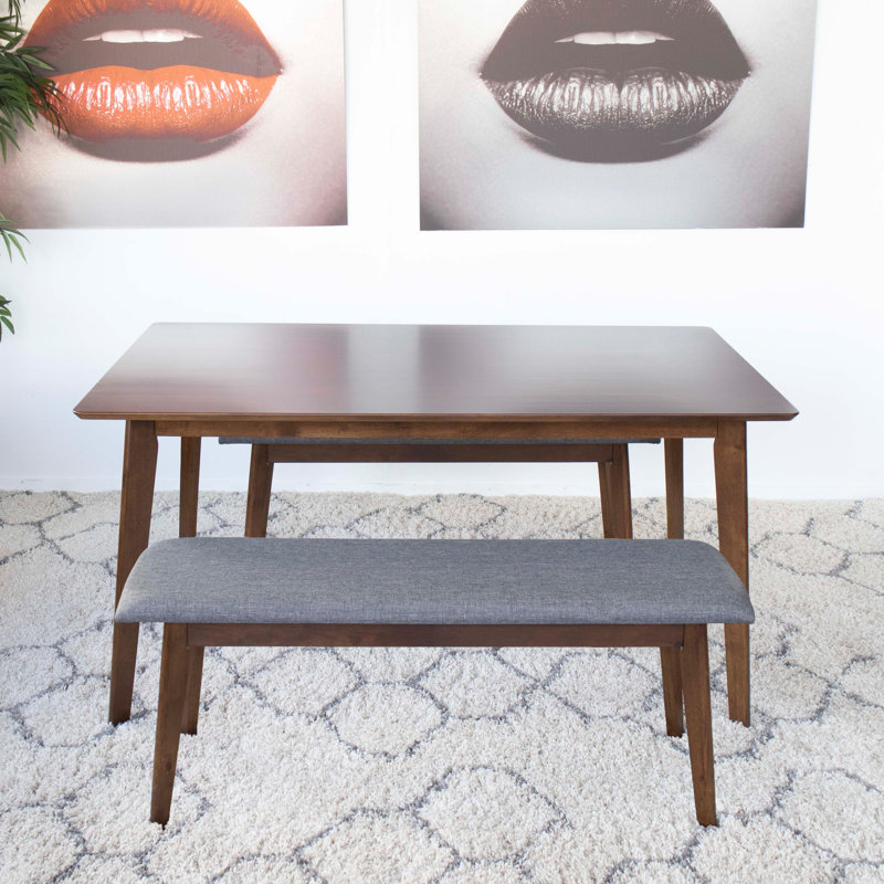 Ensemble de salle à manger en bois d'eucalyptus Surya, H 29 po x L 59 po x L 35 po