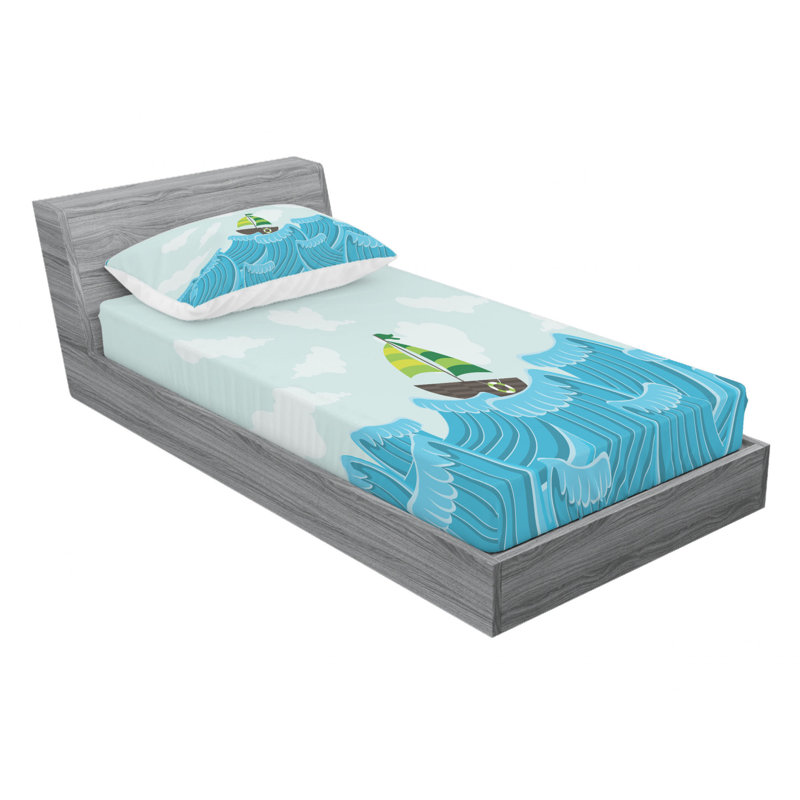 Microfiber Sheet Set, Twin Sheet Set with Fitted Sheet