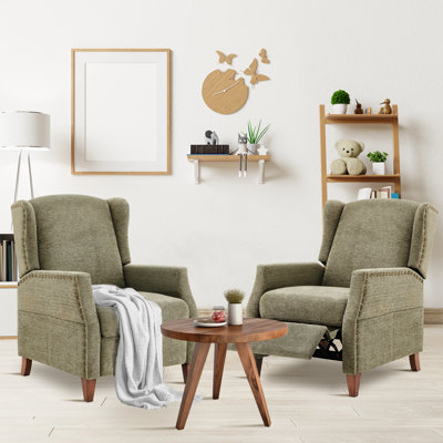 Kars Nailhead Upholstered Recliner