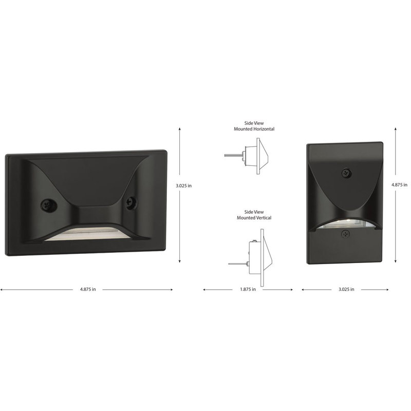 Integrated LED Metal Step Light, Antique Bronze