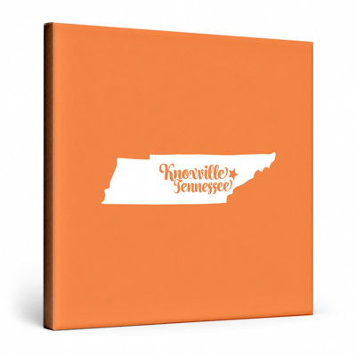 Home Sweet Knoxville — Tennessee State Silhouette — Canvas Wall Art