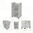 Savannah 6-Bottle 3-Shelf Bar Cart White-1832281514