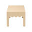 Table basse Bali & Pari Mason Natural Grasscloth - Table d'appoint rectangulaire avec tablier festonné, centre de table moderne de style bord de mer
