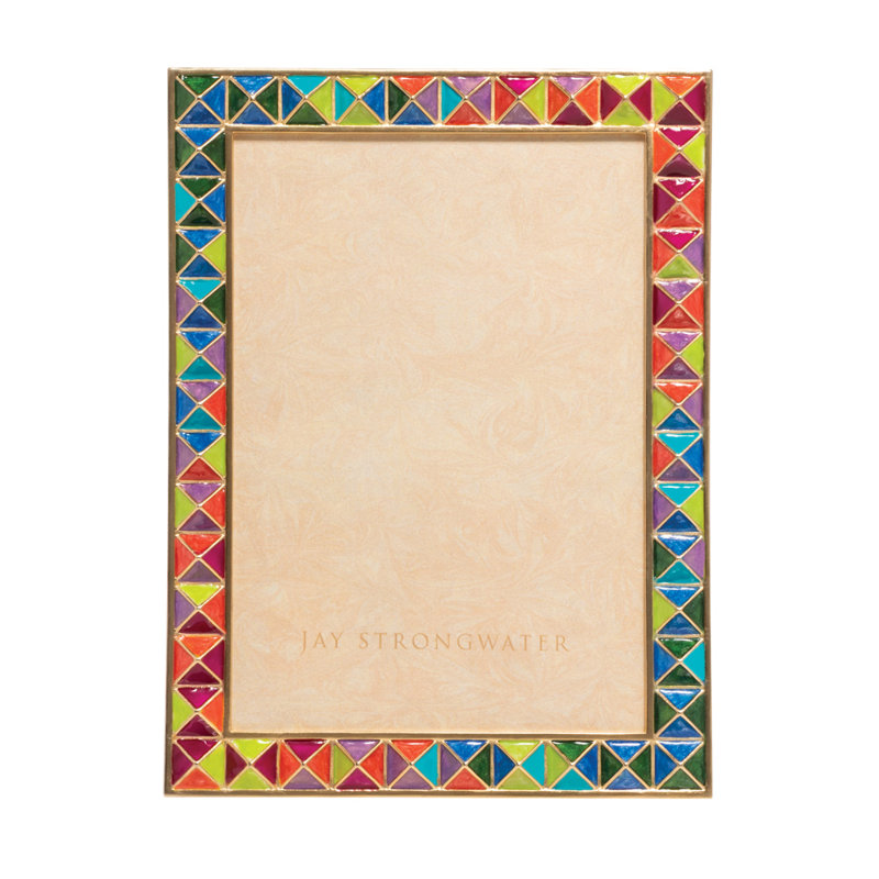 PYRAMID COLLECTION Metal Picture Frame, 3" x 4", Rainbow