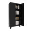 Garde-manger moderne 61 po, armoire de rangement en métal avec portes et tablettes réglables pour la chambre à coucher, le salon et la cuisine-1754758825