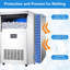 Machine à glaçons commerciale en acier inoxydable 250 W, machine à glaçons 90-120LBS / 24H avec bac de rangement 33-45LBS, épaisseur de glace réglable, autonettoyante et filtre à eau pour bar maison, 5 x 10 à 20 mm