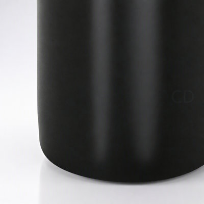 Lampe de table, hauteur 63,5 cm, corps en béton noir, abat-jour noir, style contemporain