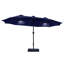 Parasol solaire à DEL 15 pi double face 15 pi avec base, double charge-1296601446