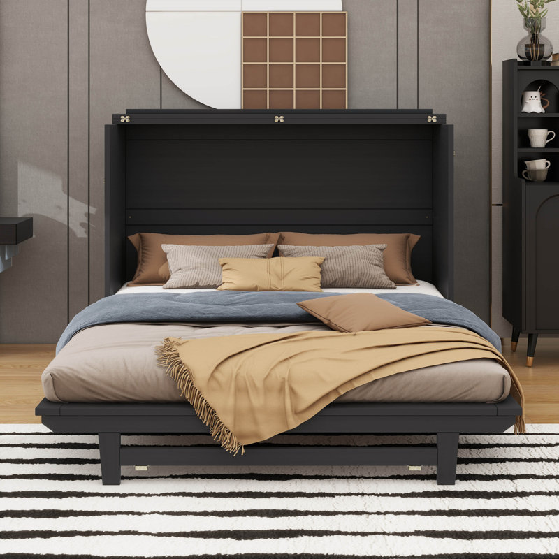 Grand lit escamotable Elegant, Noir
