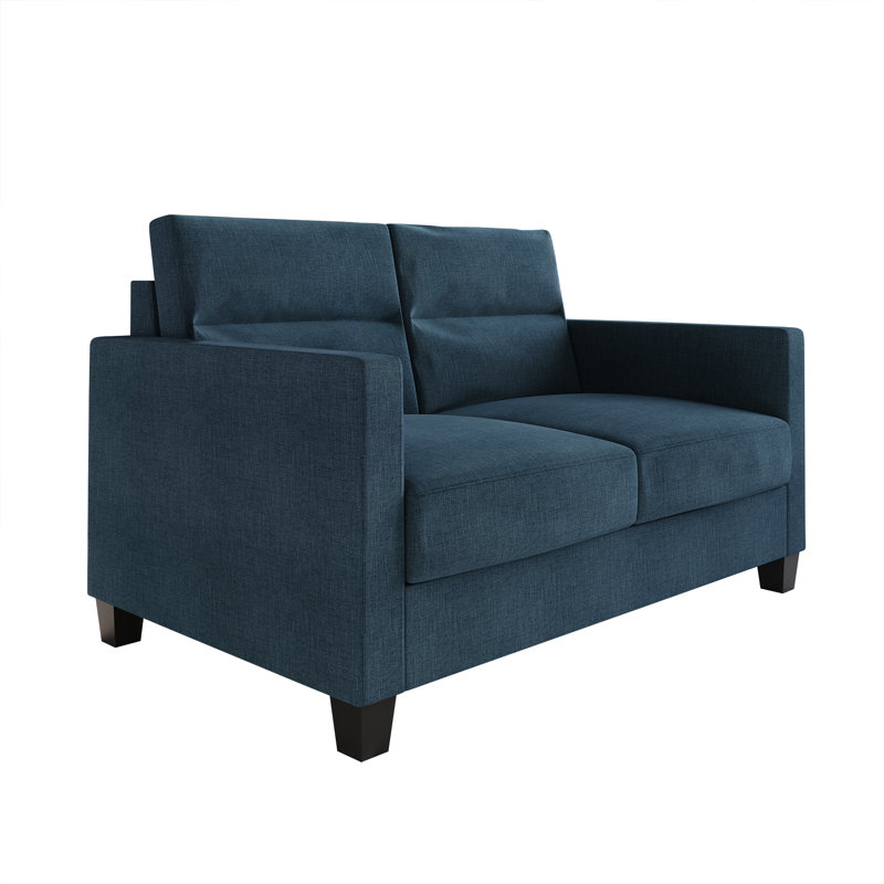 Macy Upholstered Loveseat, Blue