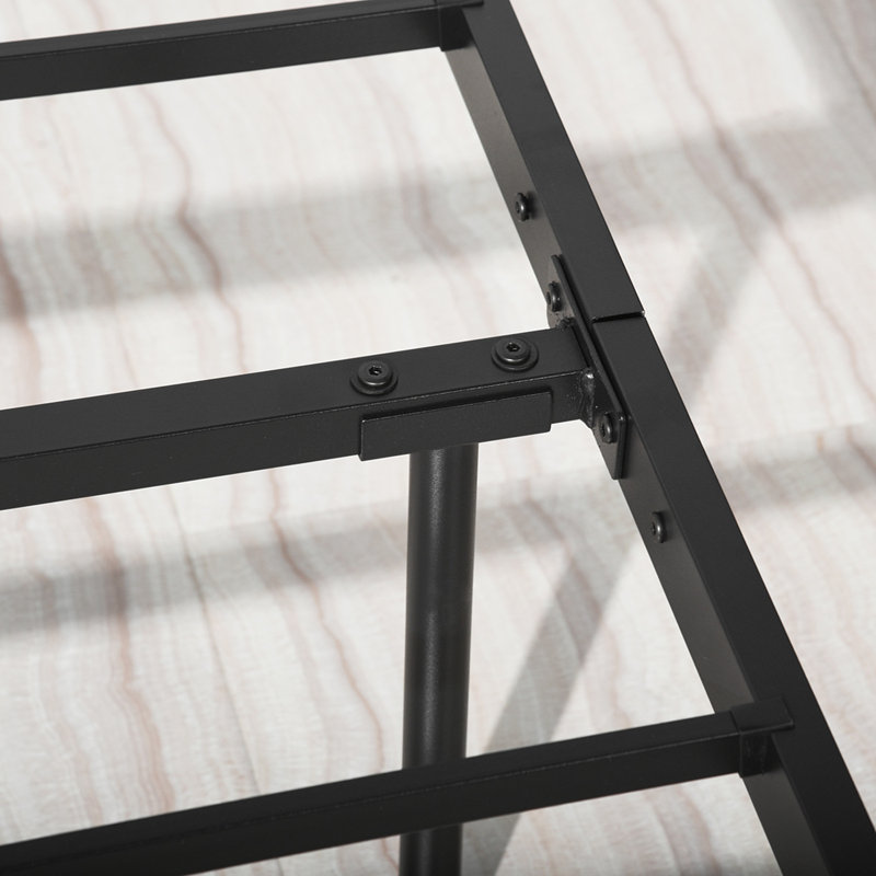 Metal Bed, Double (4'6), Black