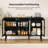 Sideboard Buffet Cabinet With 3 Rattan Doors,Modern Kitchen Storage Console Cabinet For Entryway Living Room-310352617-310352618