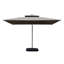 Parasol rectangulaire en porte-à-faux 9 'x 11' avec mât central, gris (base non incluse)-133146320
