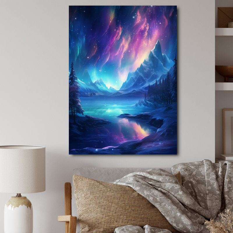 Northern Lights IV sur toile, H 40 po x l 30 po x P 1,5 po, Toile tendue