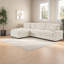 Canapé modulaire durable en forme de L en polyester avec rangement
