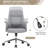 Mabelin Fabric Swivel Office Chair, Ergonomic Desk Chair Adjustable Height Rocking Backrest