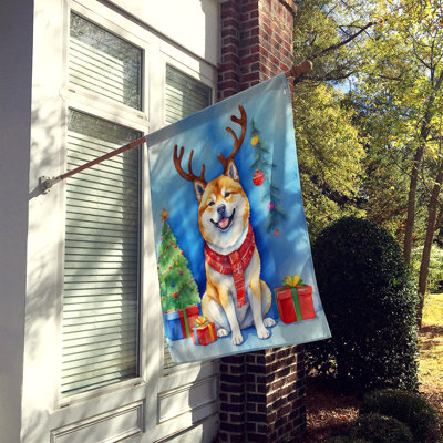 Drapeau de Noël maison de renne