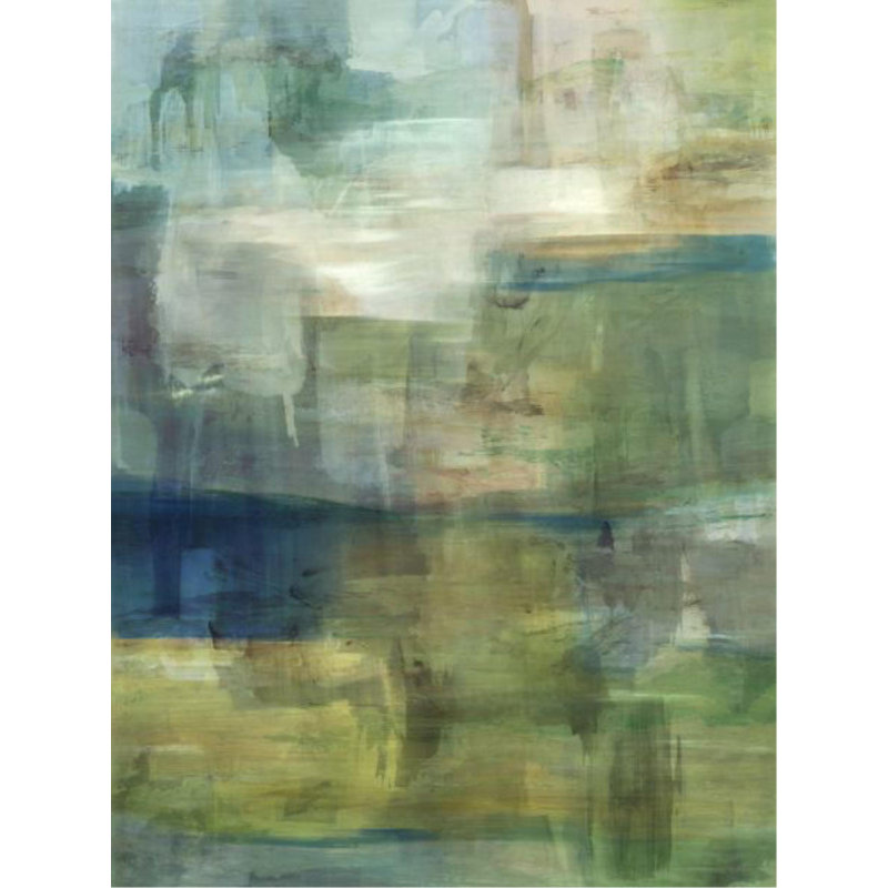 «Discovery IV» par Elle Youngstrom - peinture sur toile, H 32 po x l 24 po, Couche de verre