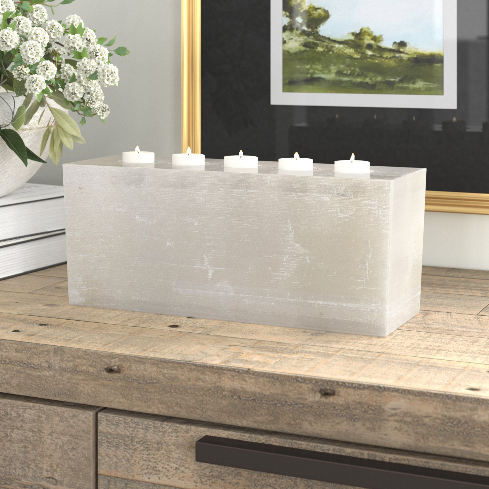 Selenite Votive Candle Holder