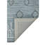 Tapis bleu en laine crocheté à la main Ahnna-377672257