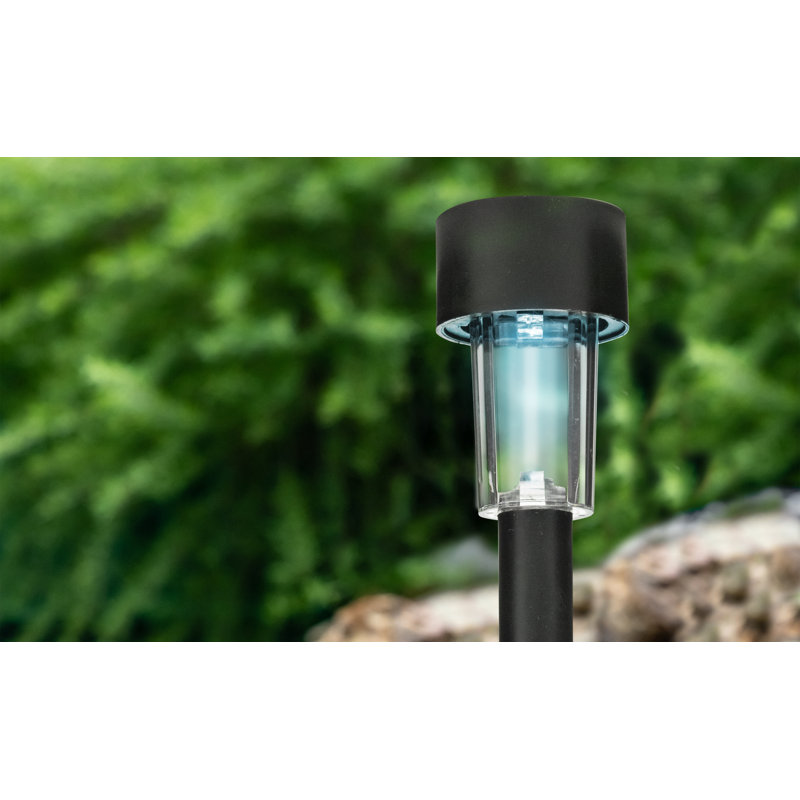 Black Low Voltage Solar Powered Integrated LED Pathway Light