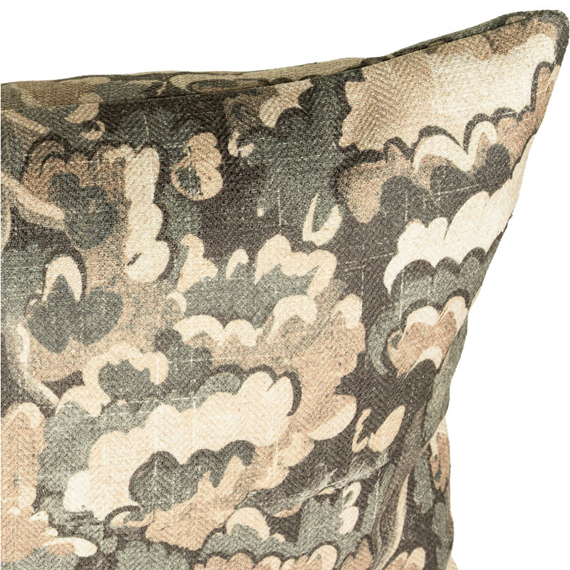 Coussin Cascade Tongas, Vert, Polyester, Rectangle H 14 po x l 26 po