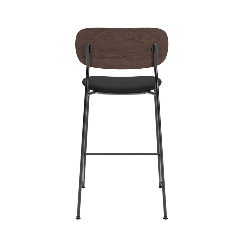Co Upholstered Bar Stool, Black/Brown