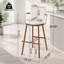 Tabouret d'intérieur rembourré avec structure en métal