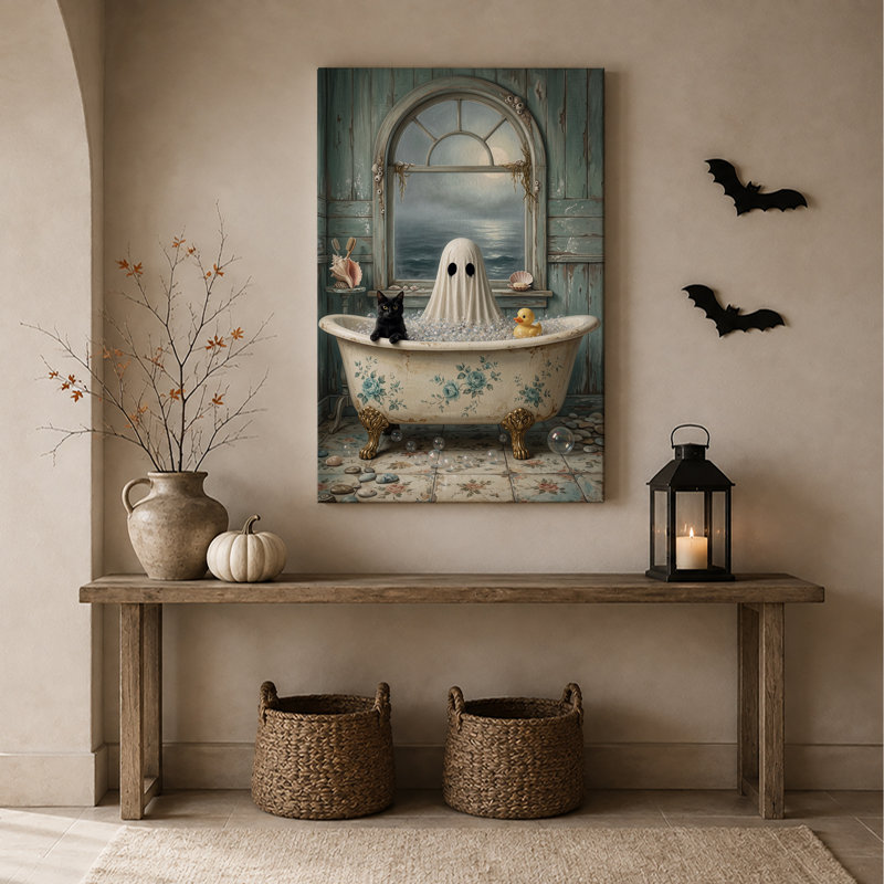 Art mural sur toile Halloween, 24"H x 18"W