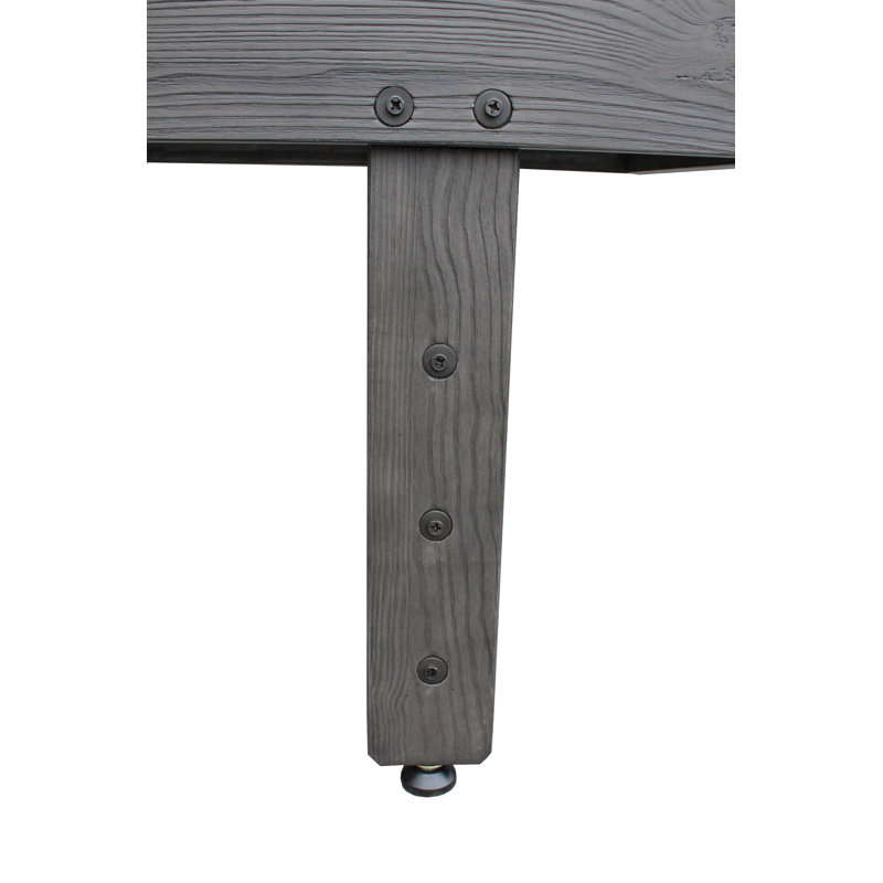 14' Weathered Charcoal Gray Hardwood Shuffleboard Table