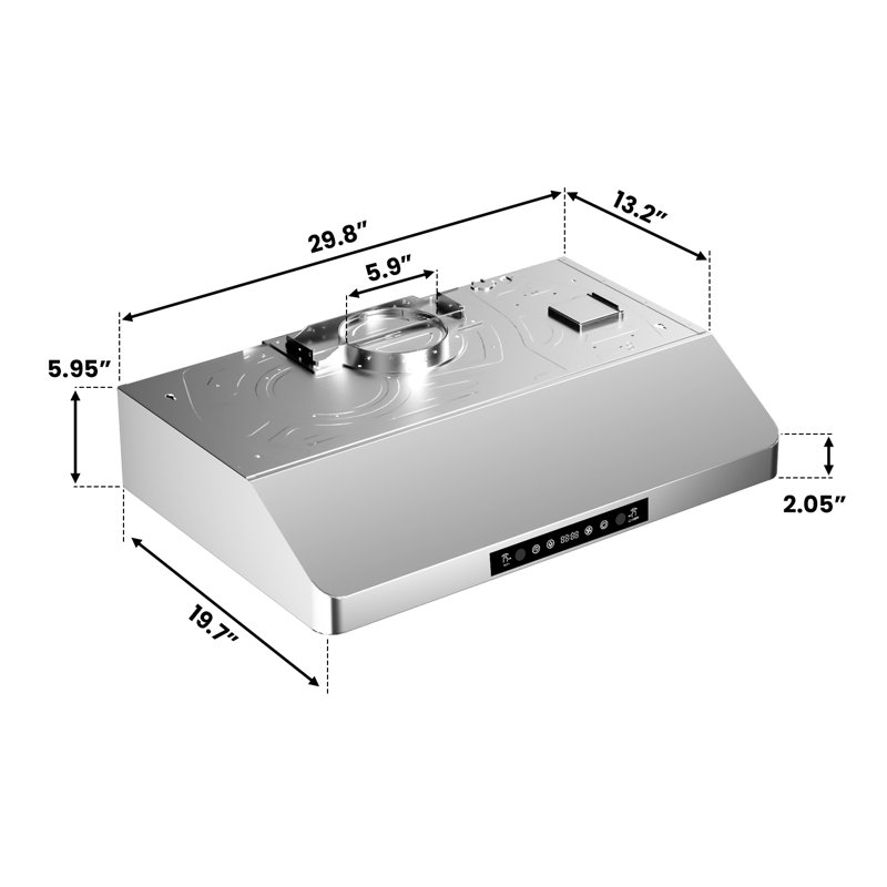 30" 750 CFM Convertible Under Cabinet Range Hood In Stainless Steel With 3-way Venting And Gesture Control