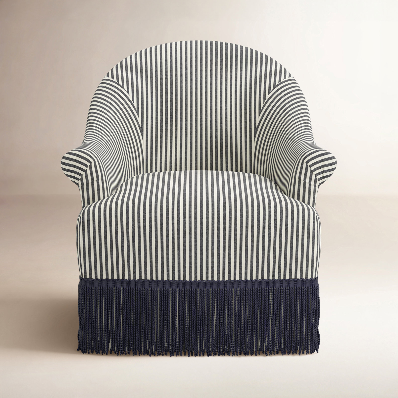 Marie Swivel Chair, Jane Stripe Carbon