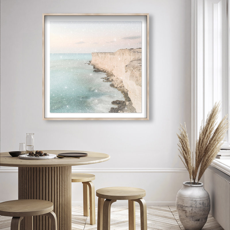 Coastal Edge I Print by Oliver Gal, 41.5" H x 41.5" W, Natural Oak Shadowbox