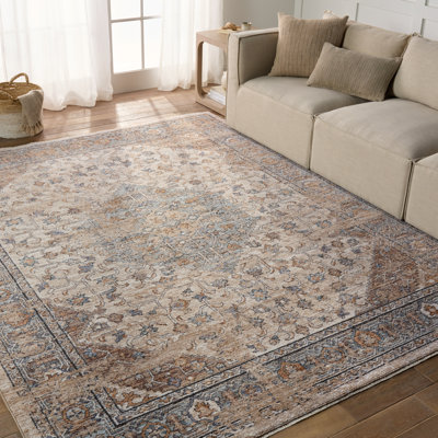 Tapis beige / bleu Heir Medallion
