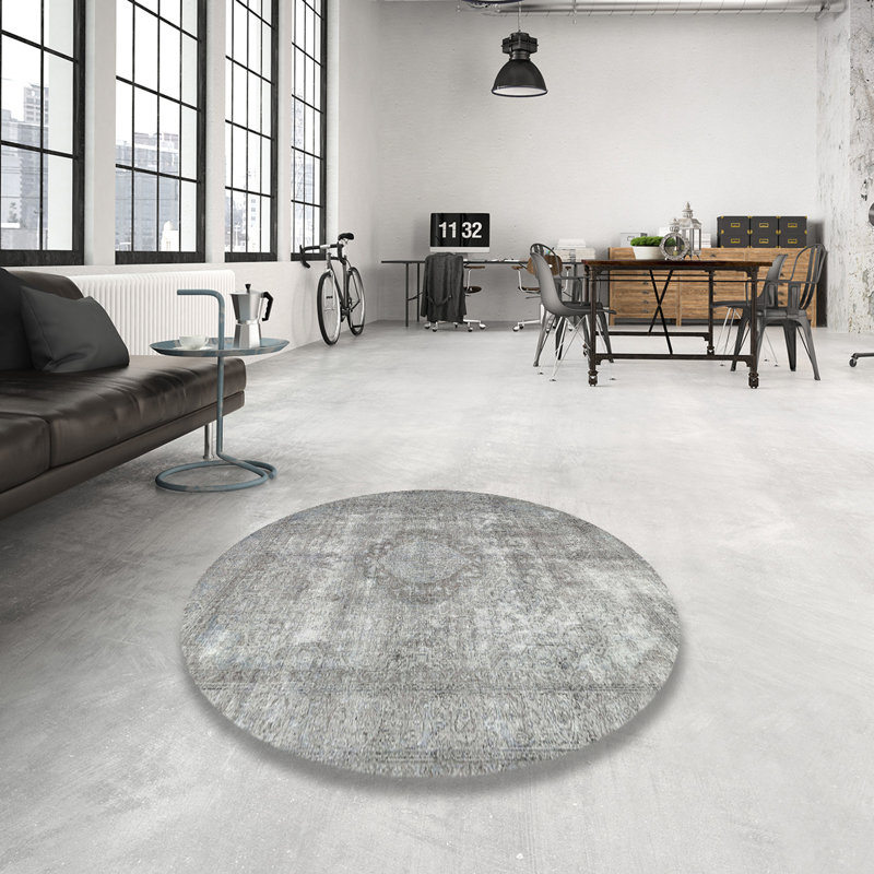 Tapis oriental gris, Rond 3 pi