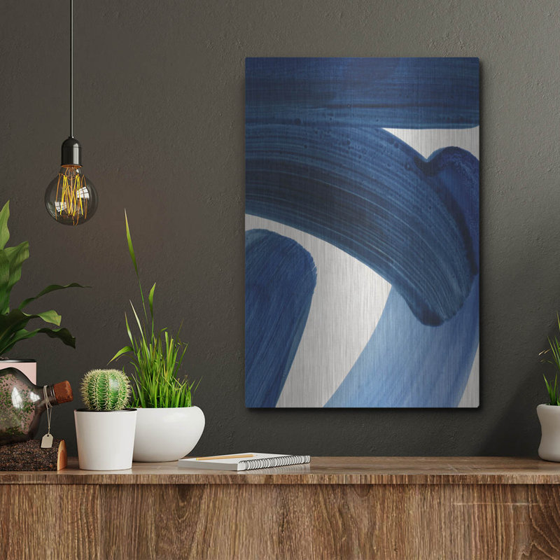  'My Baby Blue 2' by Farida Zaman Metal Wall Art, 12" x 16", 16" H x 12" W