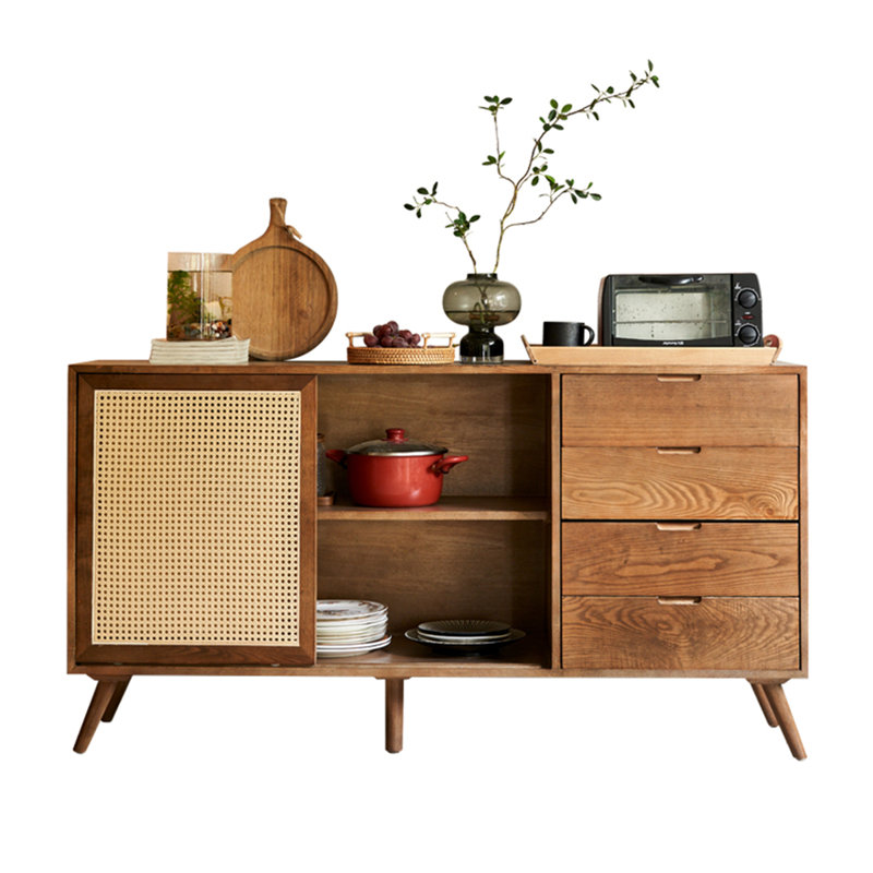 Buffet en bois massif Bouziane, H 33,46 po x l 55,11 po x P 17,71 po