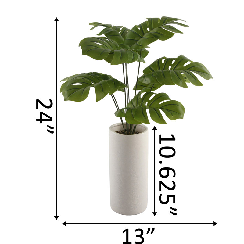 Plante philodendron artificielle 12" en vase