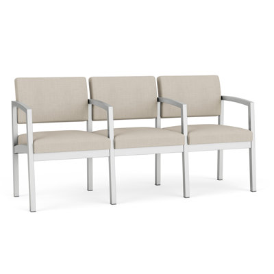 Lenox Steel Waiting Reception 3 Seat Tandem Seating Metal Frame