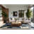 Soft Plush Adlai Global Inspired Block Print Area Rug in Gray – Navy Binding-586097697