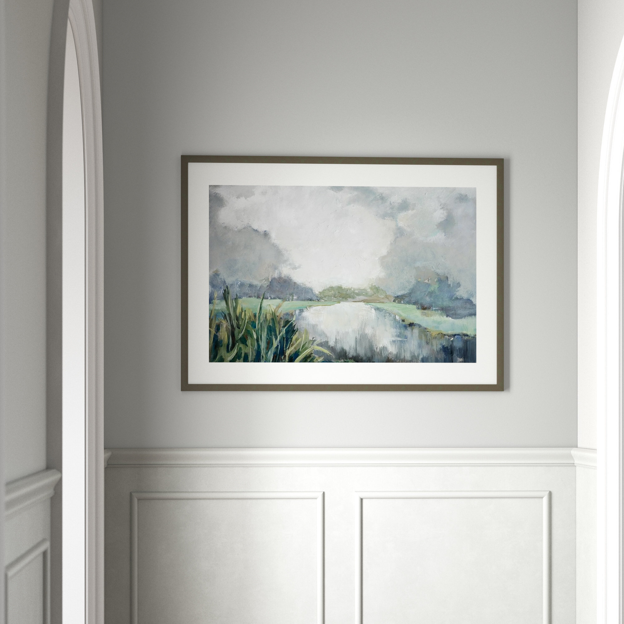 Passage by Mary Parker Buckley, 31" H x 43" W, Framed Print, Gray
